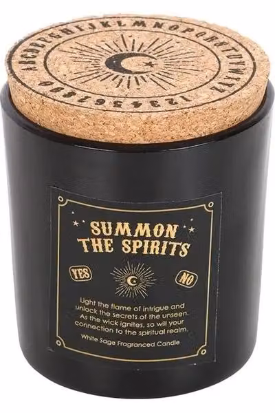 KDMD Summon the Spirits White Sage Talking Board Candle in Black – 3