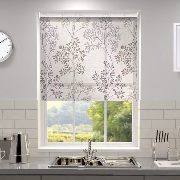 Terrys Egerton Made to Measure Roller Blind in Taupe Beige and Brown Polyester