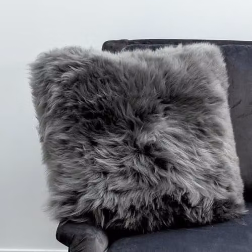 Simply Sheepskin Grey Wool Square Cushion, W/D/H: 45 x 45 x 45 cm – 2