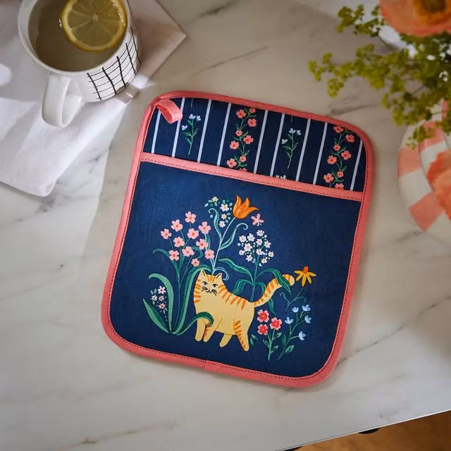 Ulster Weavers Marmalade Meadow Cotton Pot Mitt in Blue