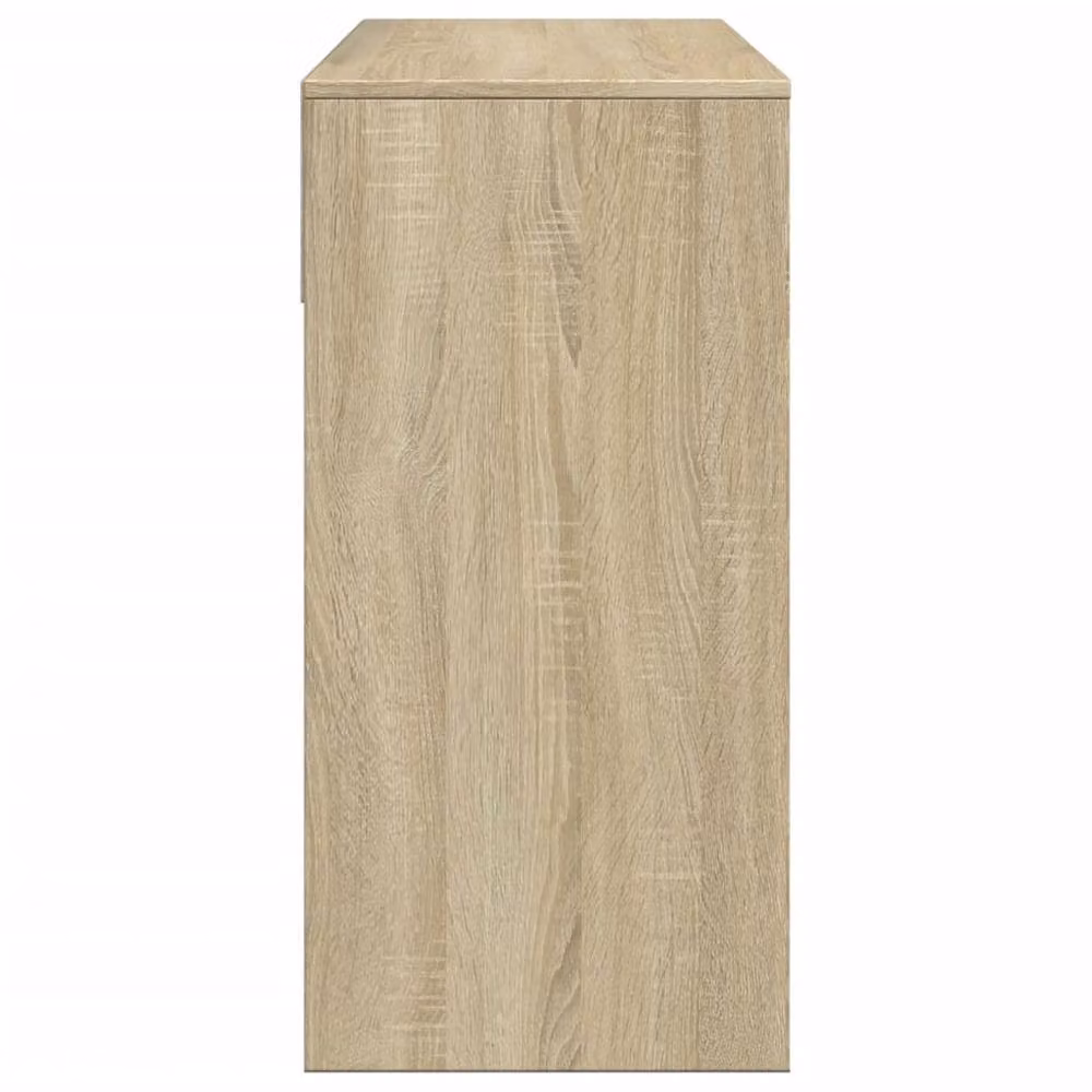 Berkfield Home Modern Dressing Table with Mirror in Sonoma Oak and Beige, W/D/H: 80 x 39 x 80 cm – 2