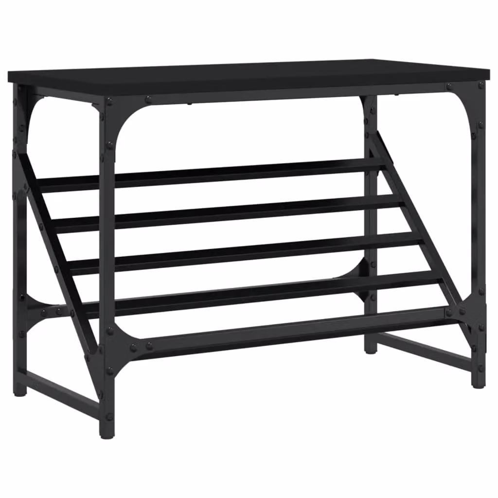 Berkfield Home Black Shoe Rack W/D/H: 60 x 30 x 45 cm – 2