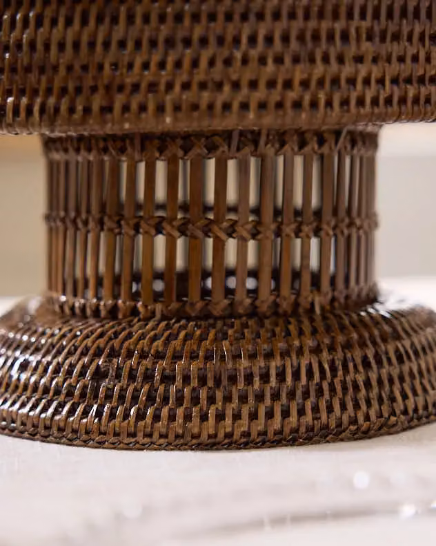 Dibor Premium Natural Brown Rattan Round Cake Stand and Christmas Table Decor – 3