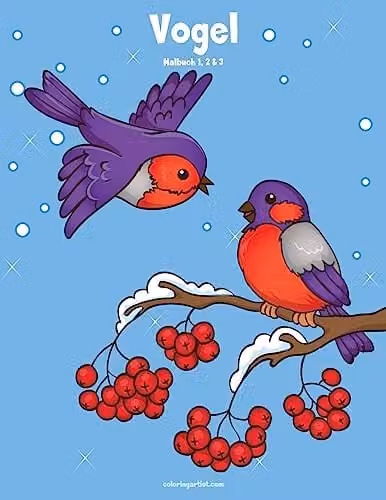 Createspace Bird Colouring Books 1, 2 & 3 Multicolour