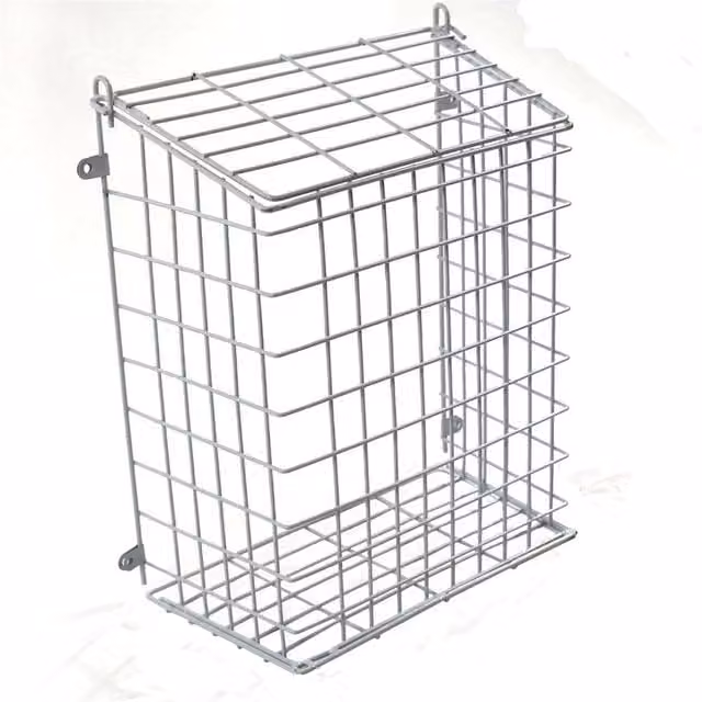 Nordara X-Large White Metal Mesh Wall Mounted Front Door Letter Box Cage