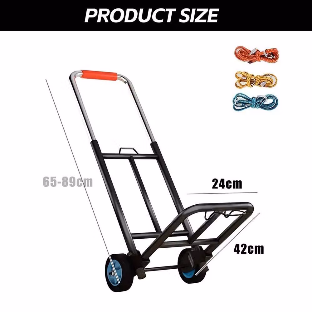NESTLUNE Heavy Duty Folding Lightweight Hand Sack Trolley in Black – 2