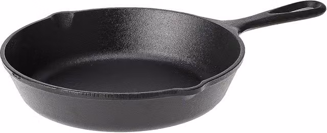 Gr8 Home Non Stick Cast Iron Round Frying Skillet Pan with Pouring Spout, Black – 4