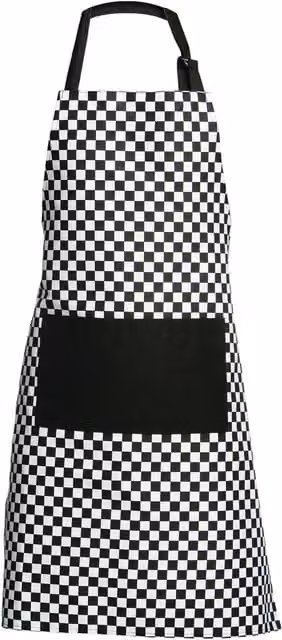 Orsina Check Mate Apron in Black and White – 1