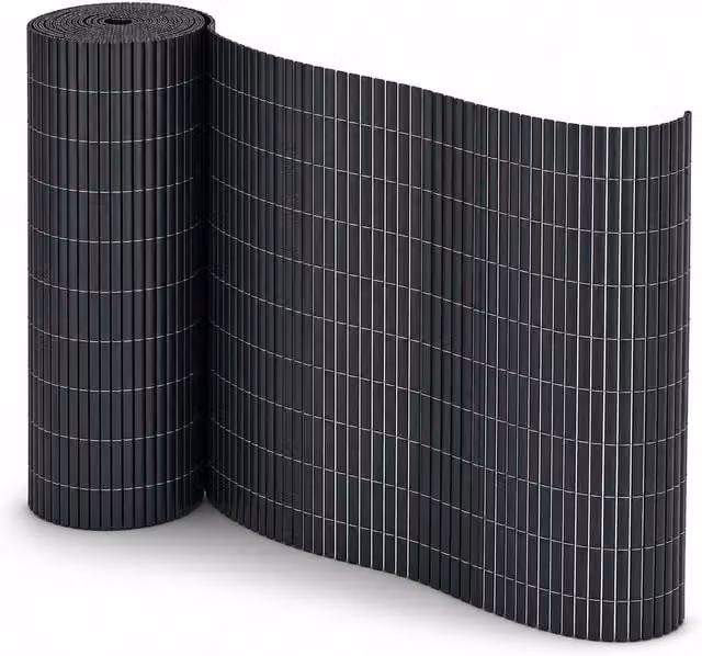 Oypla PVC Outdoor Garden Fencing Screen Roll in Grey or Brown, H: 1 m x W: 5 m