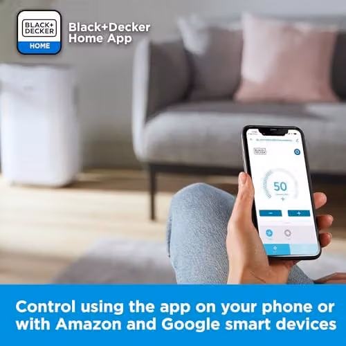 BLACK+DECKER BXEH60014GB Smart Dehumidifier with App Control and 24 Hour Timer, White – 2