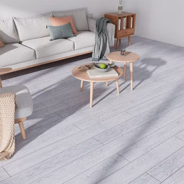 Lifeideas Rigid SPC Wood Look Vinyl Flooring Plank in Grey Scandinavian Style