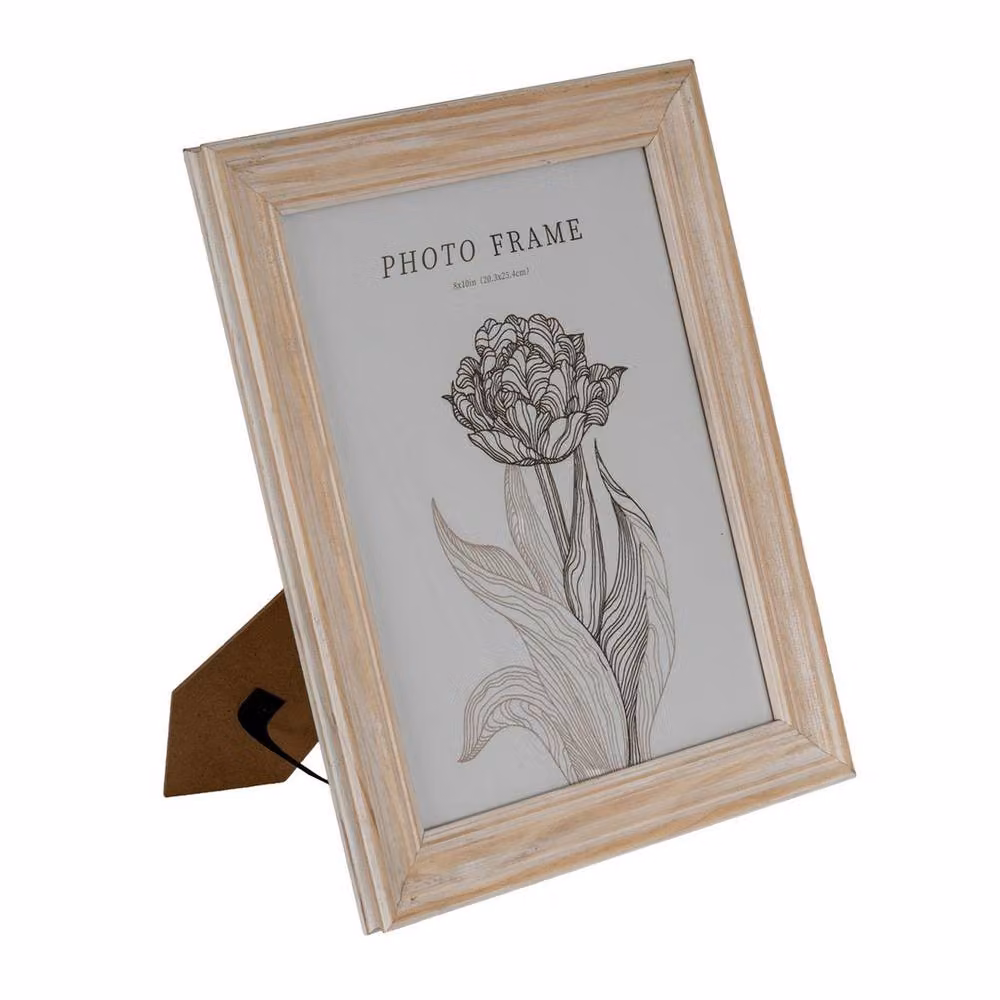 Lemon Pavilion Furniture and Decor Isla Single Rectangular Wood Tabletop Photo Frame, Light Brown, 8x10 in – 2
