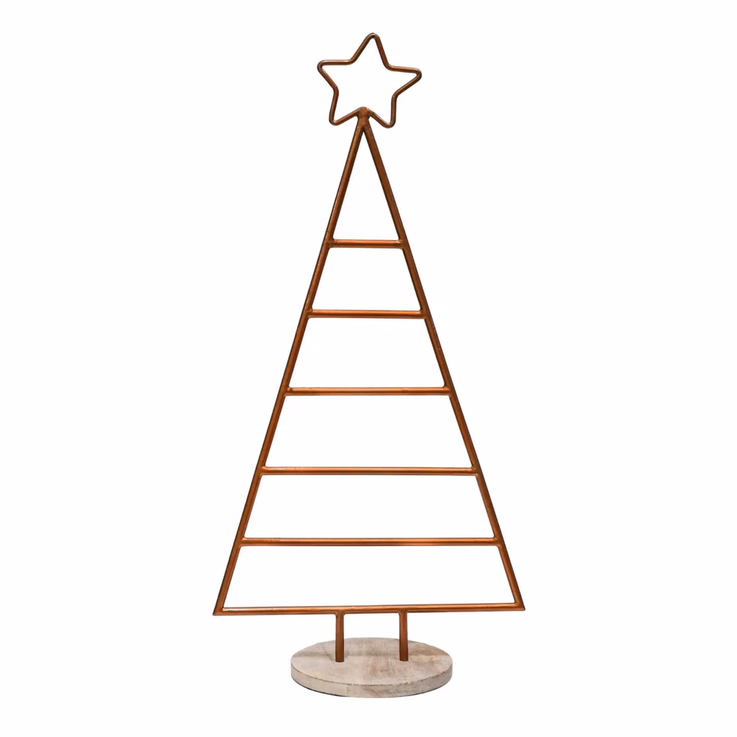 Ivyline Copper Christmas Tree with Star in Metal, H: 71 cm, W: 35 cm, D: 15 cm – 2