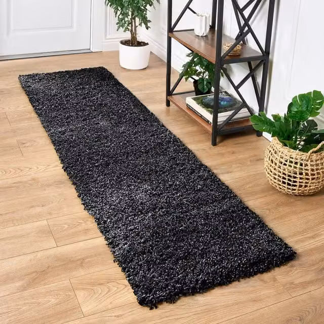 Bravich California Shaggy Rug in Anthracite Grey, W: 230 cm, D: 60 cm