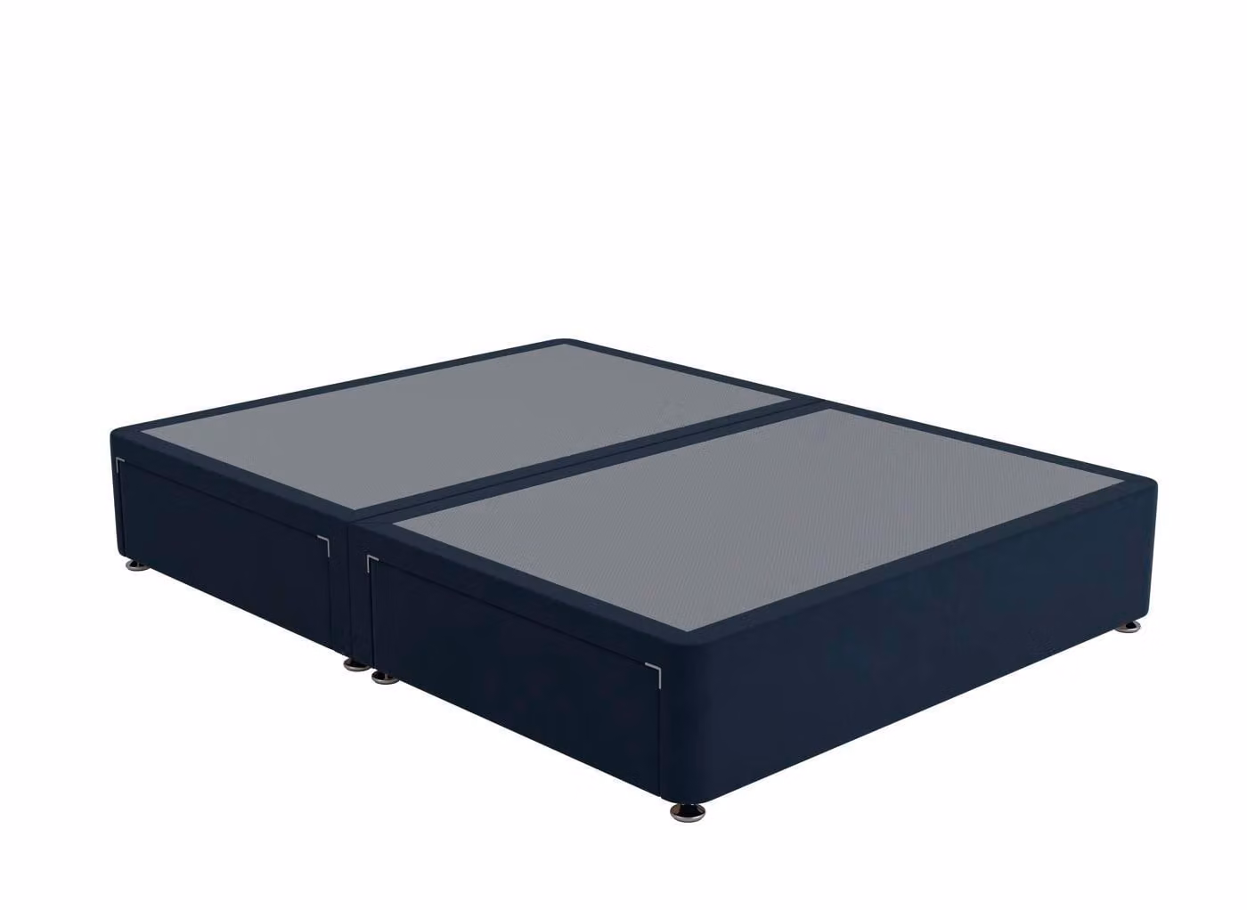 Sleepeezee Contemporary Upholstered Divan Bed Base in Blue Bouclé Fabric