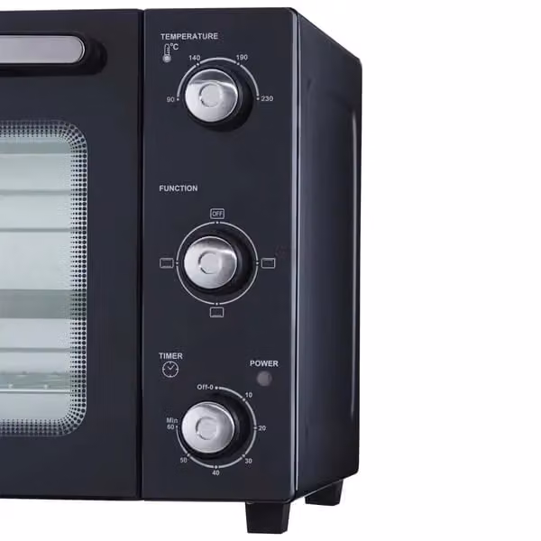 Cooks Professional 34L Mini Oven, 1500W Electric Multifunction Countertop Cooker in Black – 4