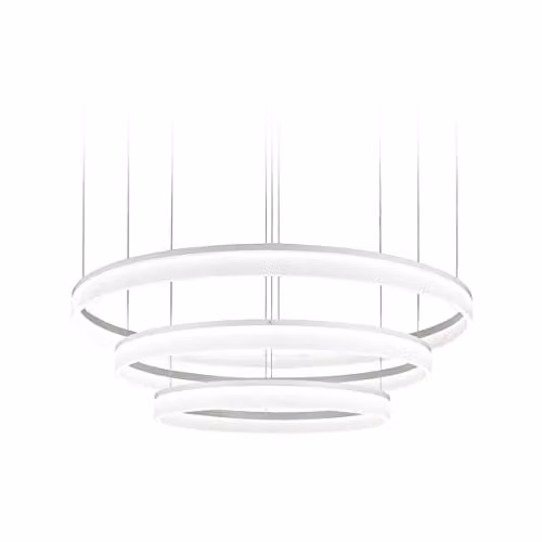 Netlighting Circ Round LED Suspended Ceiling Pendant Light, White, 89W, 7136lm, 3000K