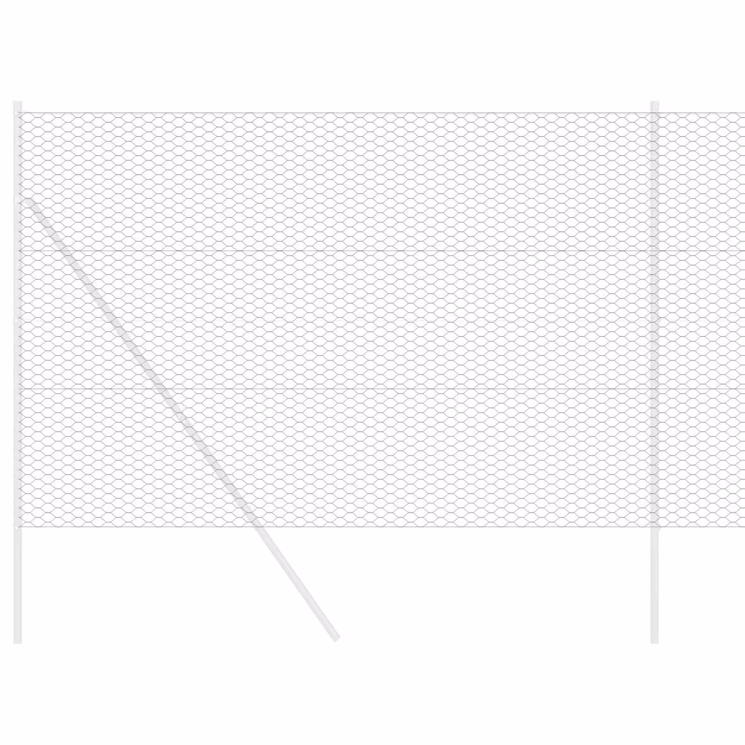 Berkfield Home Grey PVC Coated Galvanised Steel Hexagon Fence, H: 1.5 m x W: 100 m – 2