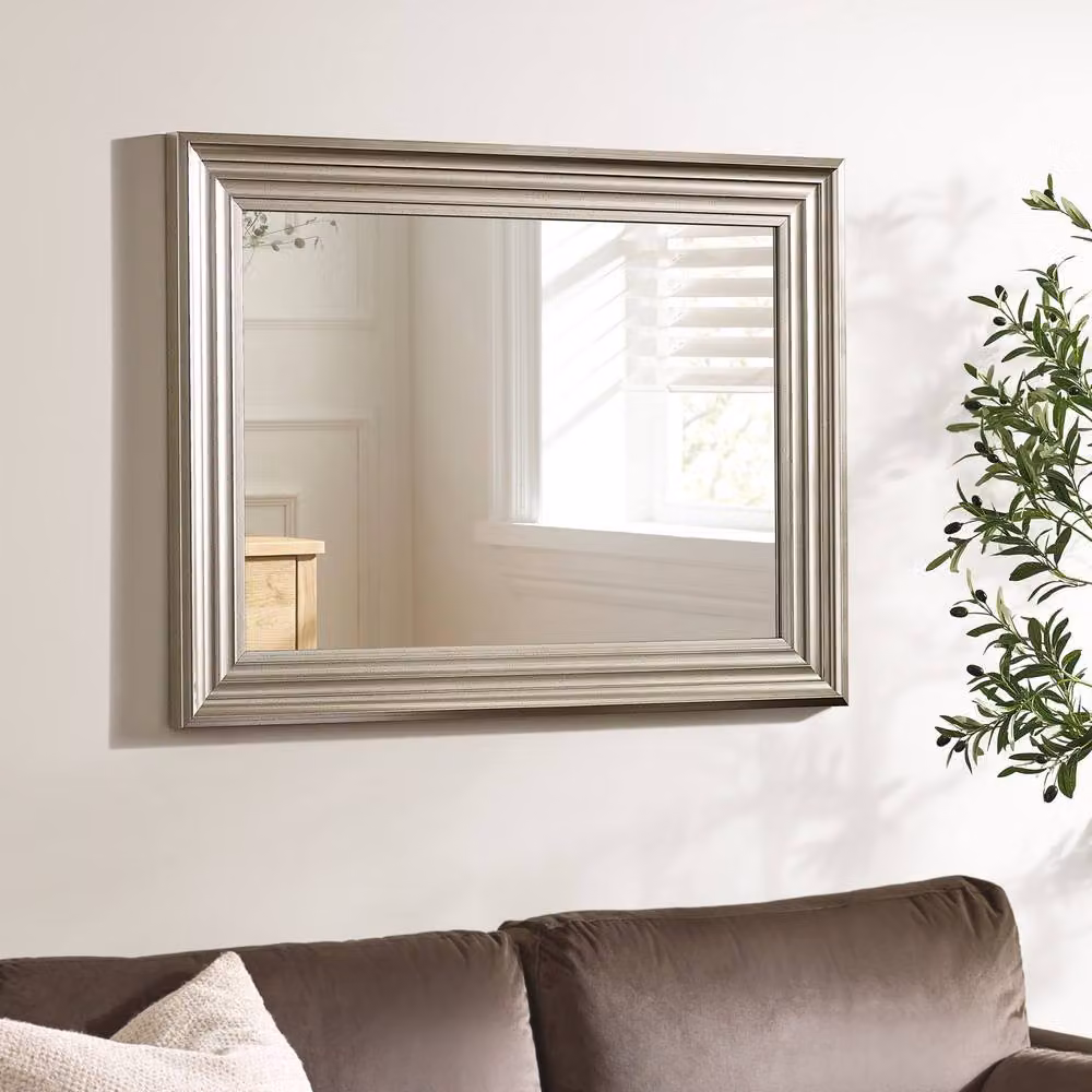 Cheshire Metro Rectangular Pewter Wall Mirror in Grey – 2