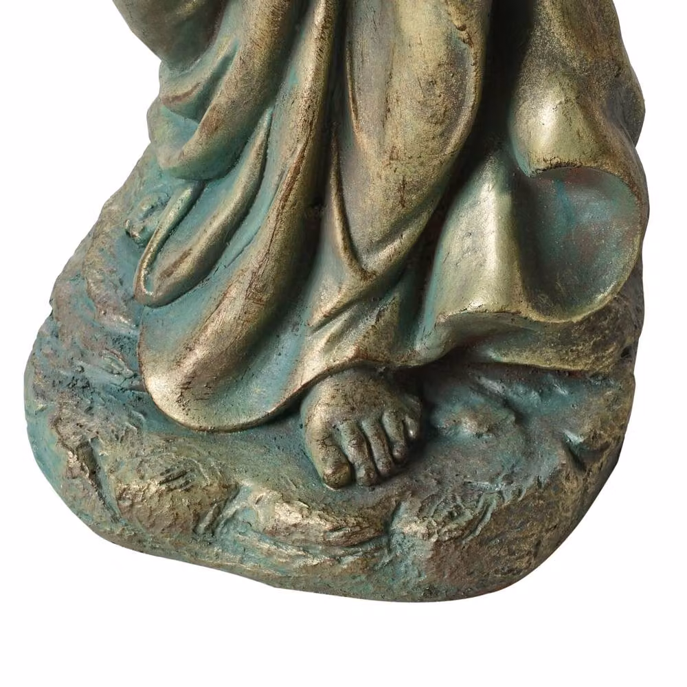 Wyld and Coco Heritage Woman Water Carrier Ceramic Figurine, Green, Height: 115 cm – 4
