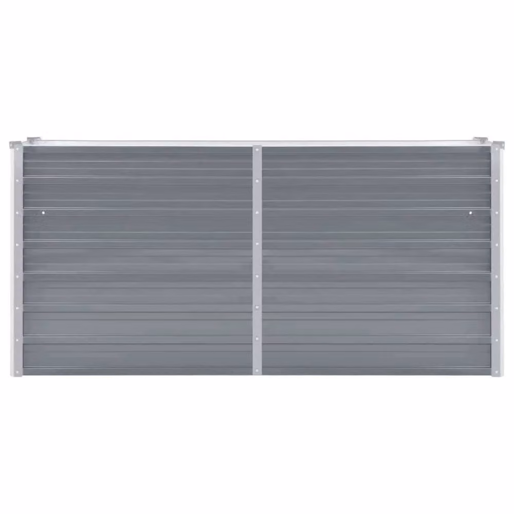 Berkfield Home Garden Galvanised Steel Raised Bed in Grey, W/D/H: 160 x 40 x 77 cm – 2