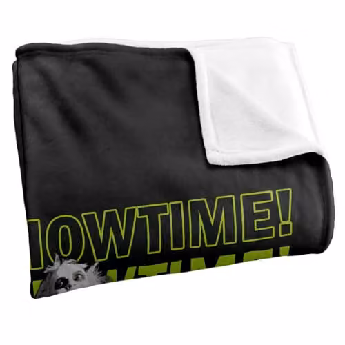 LOGOVISION Beetlejuice It's Showtime Repeat Super Soft Silky Touch Fleece Throw Blanket, Multicolour, W: 91 x D: 147 cm – 2