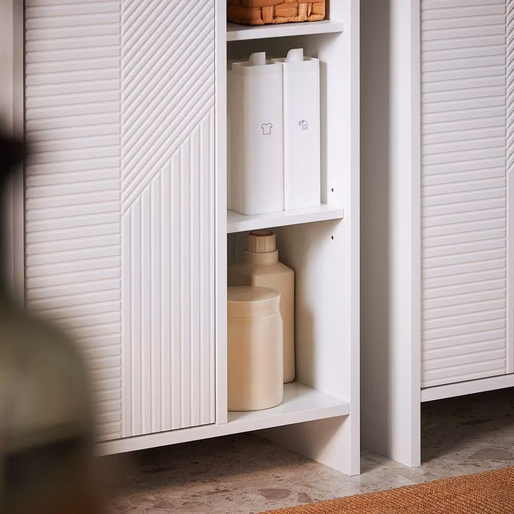 SoBuy Minimalist White Matt Bathroom and Hallway Cabinet – 4