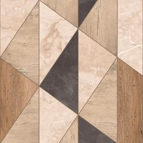 Grandeco Vigo Woodblock Geometric Textured Wallpaper, Brown and Gold