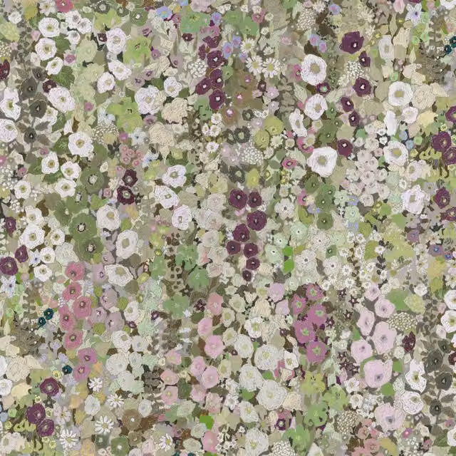 House of Hackney Hollyhocks Meadow Floral Botanical Wallpaper Sample, Multicolour, W: 29.7 cm, H: 42.0 cm