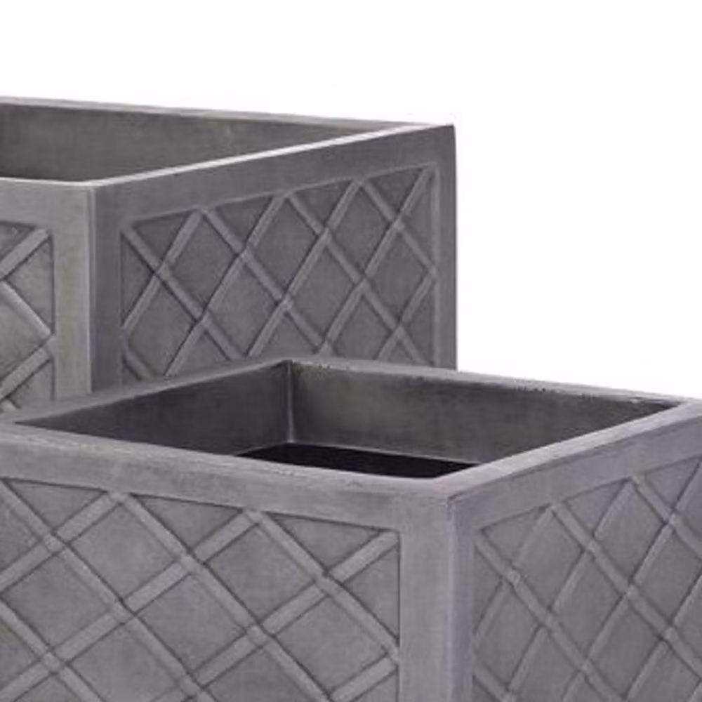 Sankey Lazio Square Plastic Planter in Grey – 2