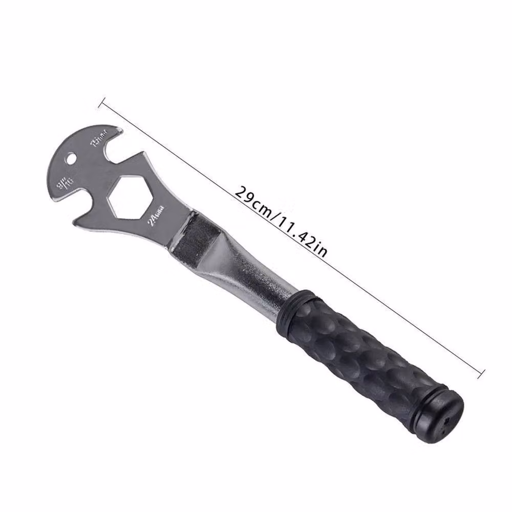SPETLEK Road Bike Foot Pedal Wrench Spanner, 15mm and 24mm Alloy Steel, Silver – 2