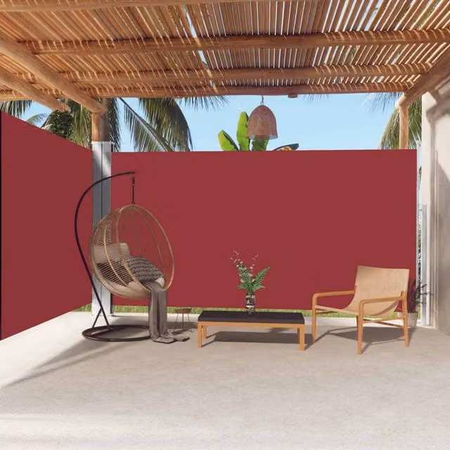 Berkfield Home Red Retractable Roller Side Awning, W/D/H: 200 x 600 cm – 1