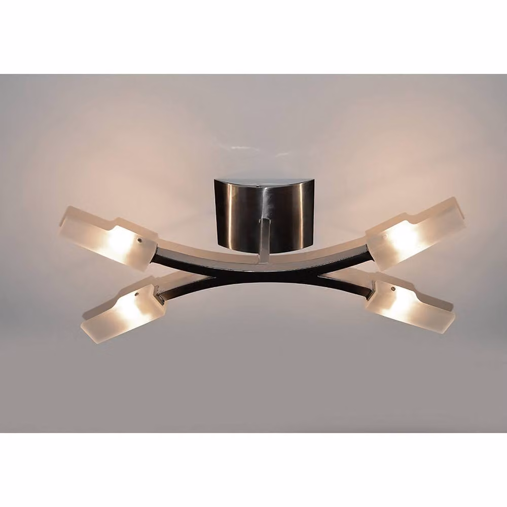 Netlighting Arco 4 Light G9 Ceiling Light in Grey and Satin Nickel – 2