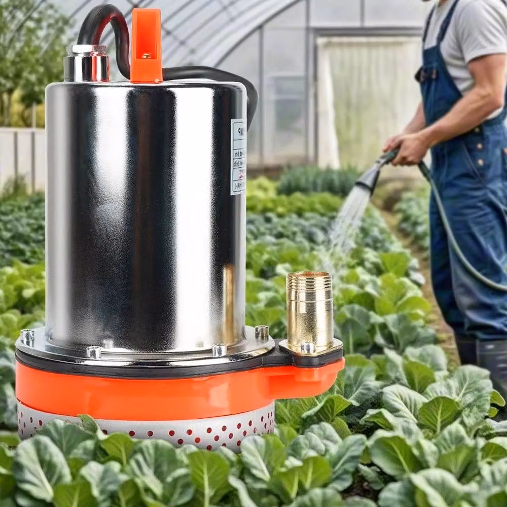 FLAVORA 12V Heavy Duty Submersible Water Pump, Orange – 4
