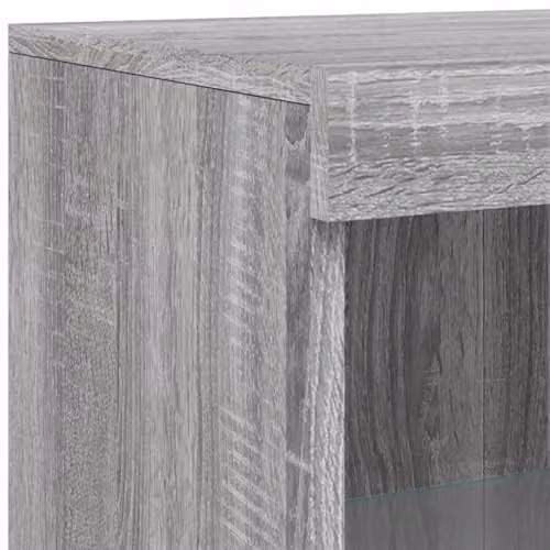 vidaXL Modern Side Cabinet with Integrated LED Lights in Grey Sonoma Engineered Wood – 5