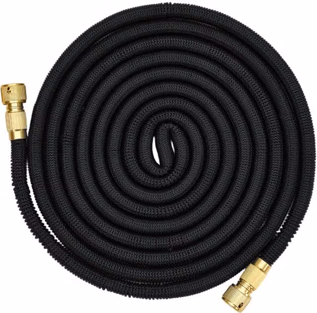 Breeins Expandable Garden Hose with Fittings, Black, 15-45 m