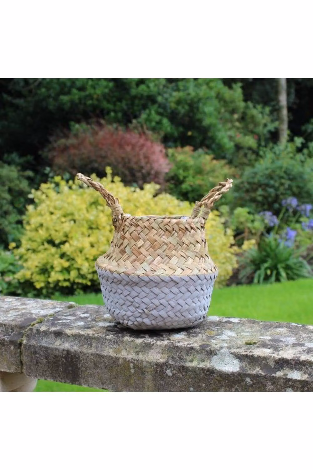 KDMD Two Tone Grey and Natural Belly Basket, 2 Pack, Diameter: 11.5 cm – 2