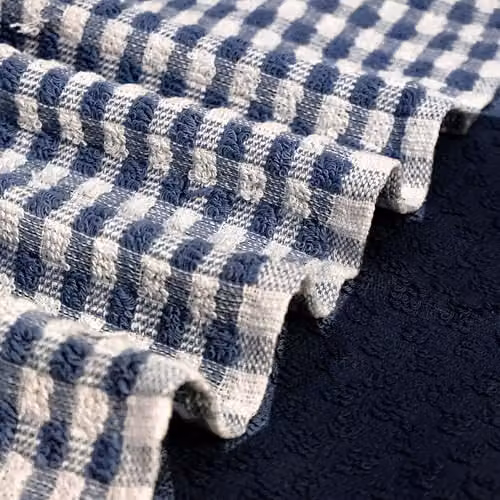 Casabella Pack of 6 Navy Blue Cotton Terry Towelling Kitchen Tea Towels – 6