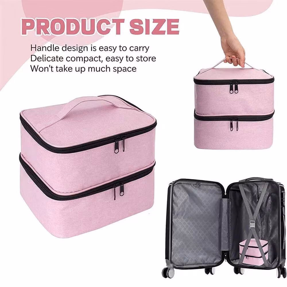 NESTLUNE Pink Nail Polish Carrying Case and Storage Bag – 3