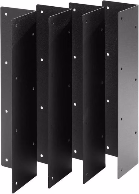 NESTLUNE 4-Piece Metal Corner Brackets for Garden Raised Vegetable Beds, Black, W: 100 cm, H: 15 cm, D: 15 cm