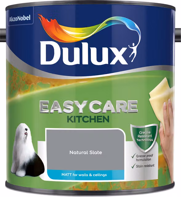 Dulux Matt Dispersion Paint, Grey, 2.5L – 4