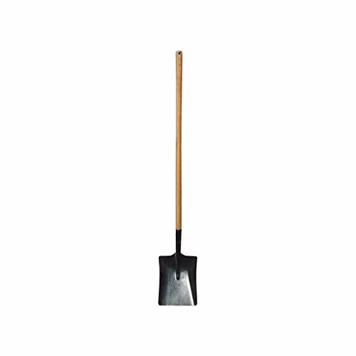 Faithfull No.2 Long Handled Square Shovel in Black with Wood Handle – 1