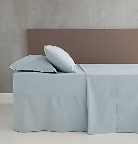 Catherine Lansfield Easy Iron Percale Standard Pillowcase Pair, Duck Egg Blue, W/H: 50 x 75 cm – 2
