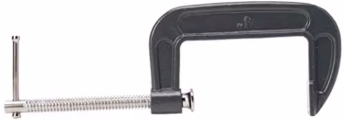Hilka Heavy Duty Steel G Clamp, Silver, 10.16 cm – 3