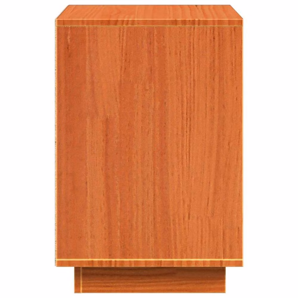 Berkfield Home Modern Bedside Cabinet Set of 2, Wax Brown Solid Pinewood, W: 60 cm, D: 34 cm, H: 51 cm – 5