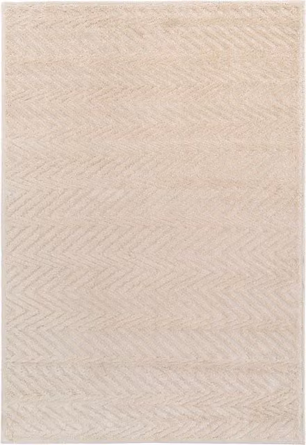 Kukoon Beige Geometric Hand Tufted Soft Pile Area Rug W/D/H: 120 x 170 cm