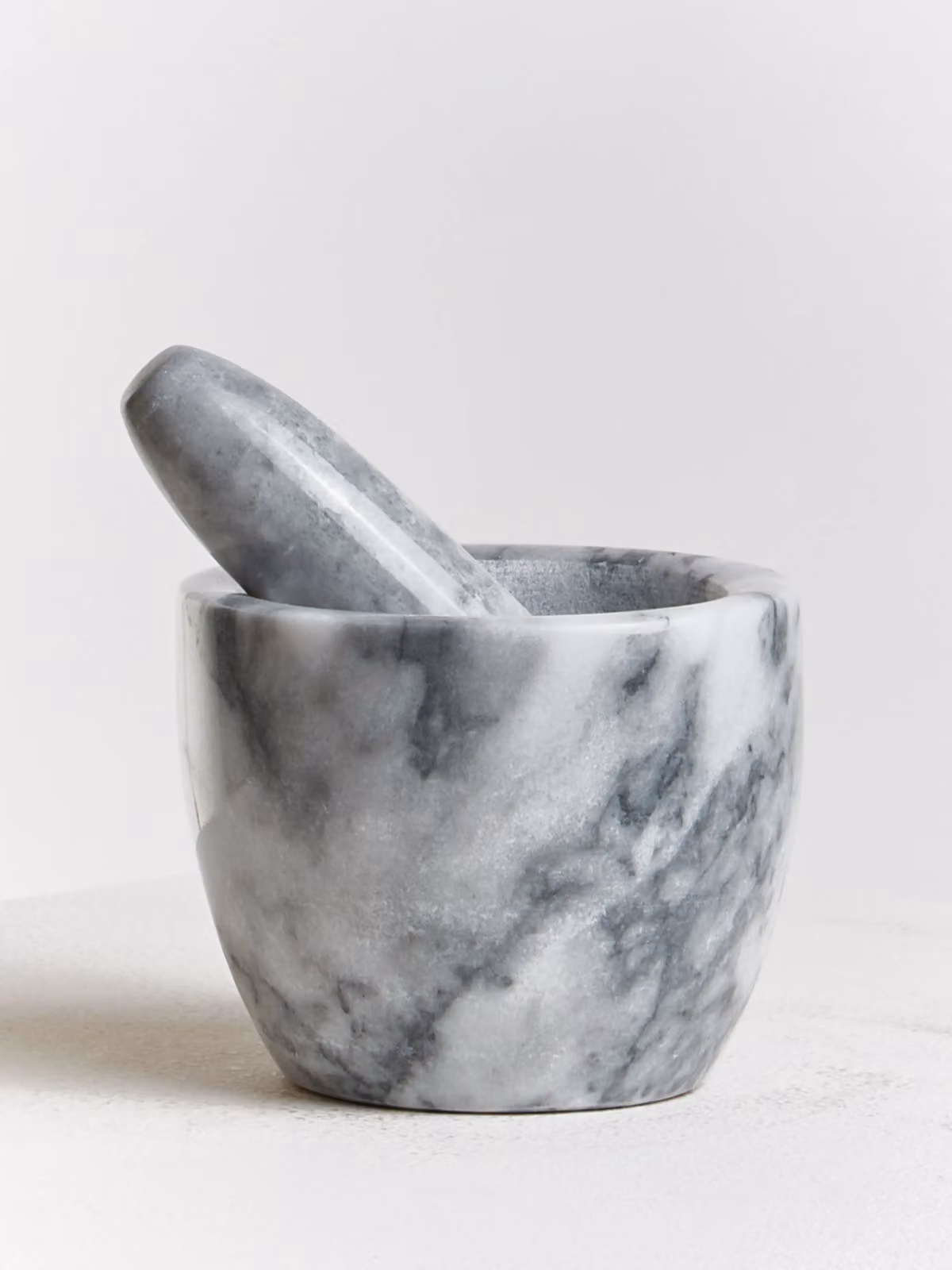 Orsina Grey Marble Tapered Mortar and Pestle with Non-Slip Base – 2