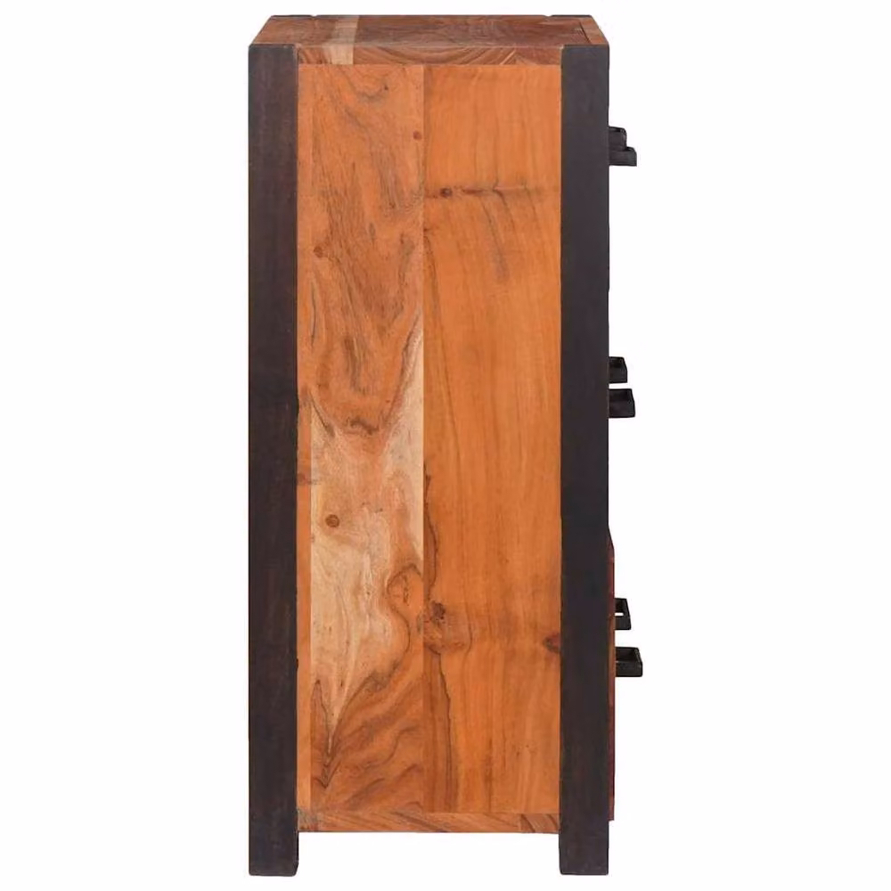 Berkfield Home Beautiful Brown Solid Acacia Wood Buffet and Sideboard, W: 55 cm, D: 30 cm, H: 75 cm – 2