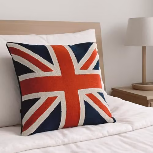 Rapport Home Union Jack Chenille and Polycotton Cushion Cover, Multicolour, W/D/H: 45 x 45 x 45 cm – 5