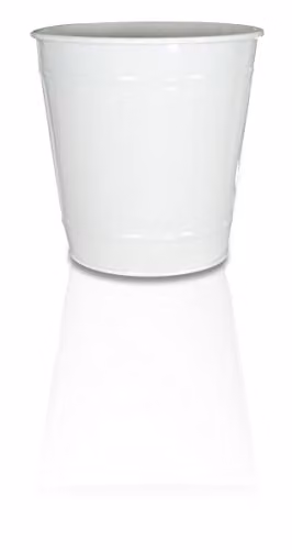 St Helens Home and Garden White Metal Round Planter Pot